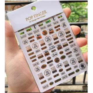 sticker chữ nail trang trí móng