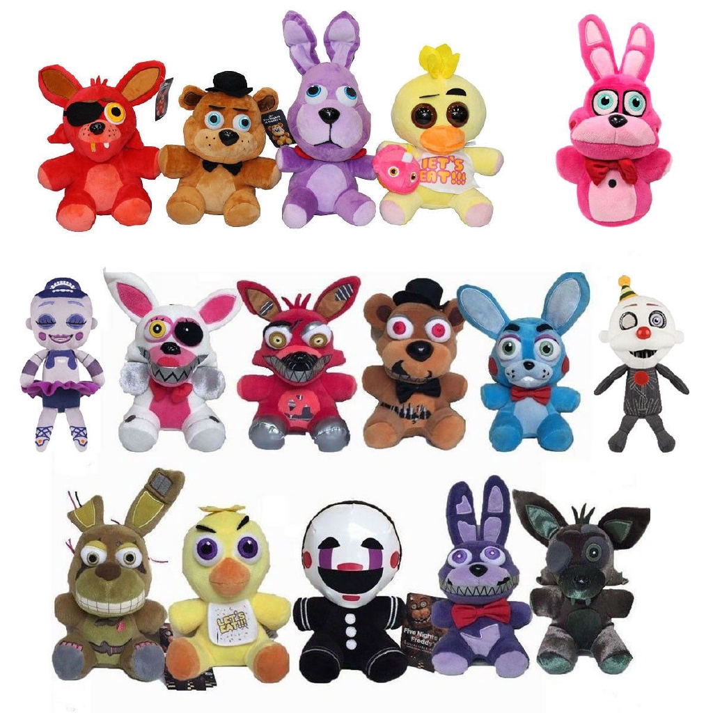 Gấu/ Cáo nhồi bông hình nhân vật hoạt hình FNAF Five Nights At Freddy's 7inch dành cho làm quà tặng