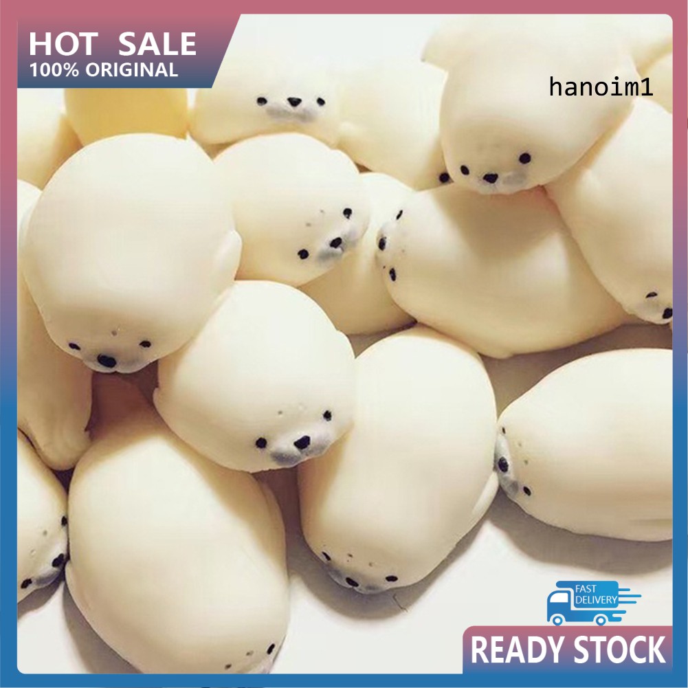 Đồ chơi nắm bóp xả stress hình hải cẩu trắng dễ thương