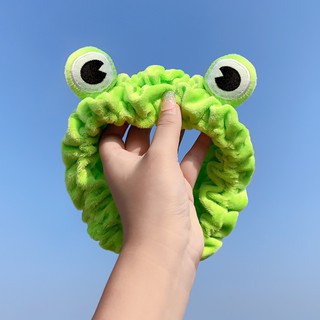 Băng đô ếch ộp 3D màu xanh siêu cute 2 loại turban và khung cứng cài tóc Banana Store