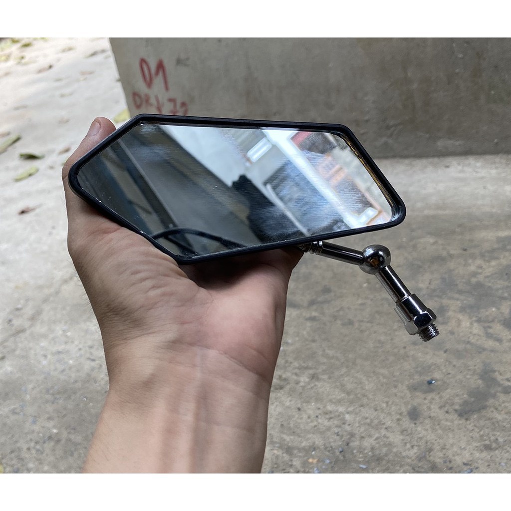 Gương Thời Trang Chân inox Gắn Xe Máy Hình Ngôi Sao 5 cạnh!
