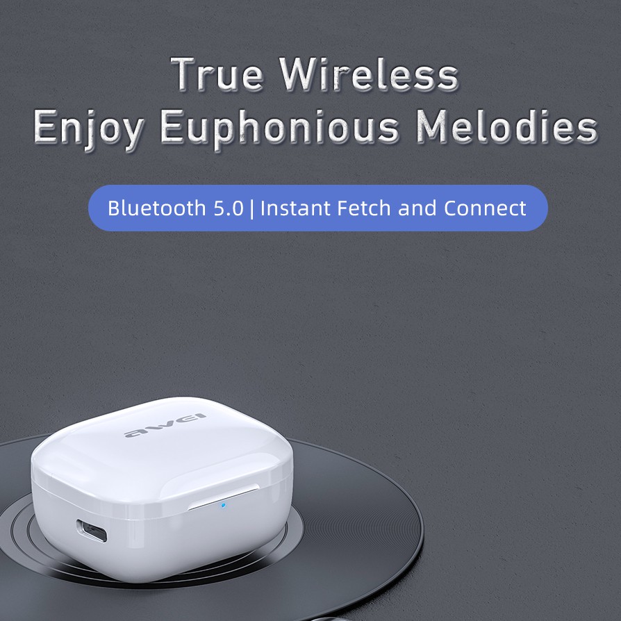 Tai Nghe Nhét Tai Awei T36 TWS Bluetooth V5.0 Không Trễ Âm Trầm Phát Nhạc 5 Giờ