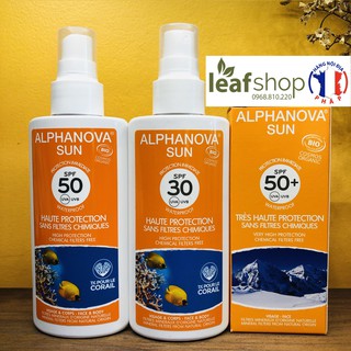 Kem chống nắng hữu cơ SPF50 và SPF30  Alphanova Sun