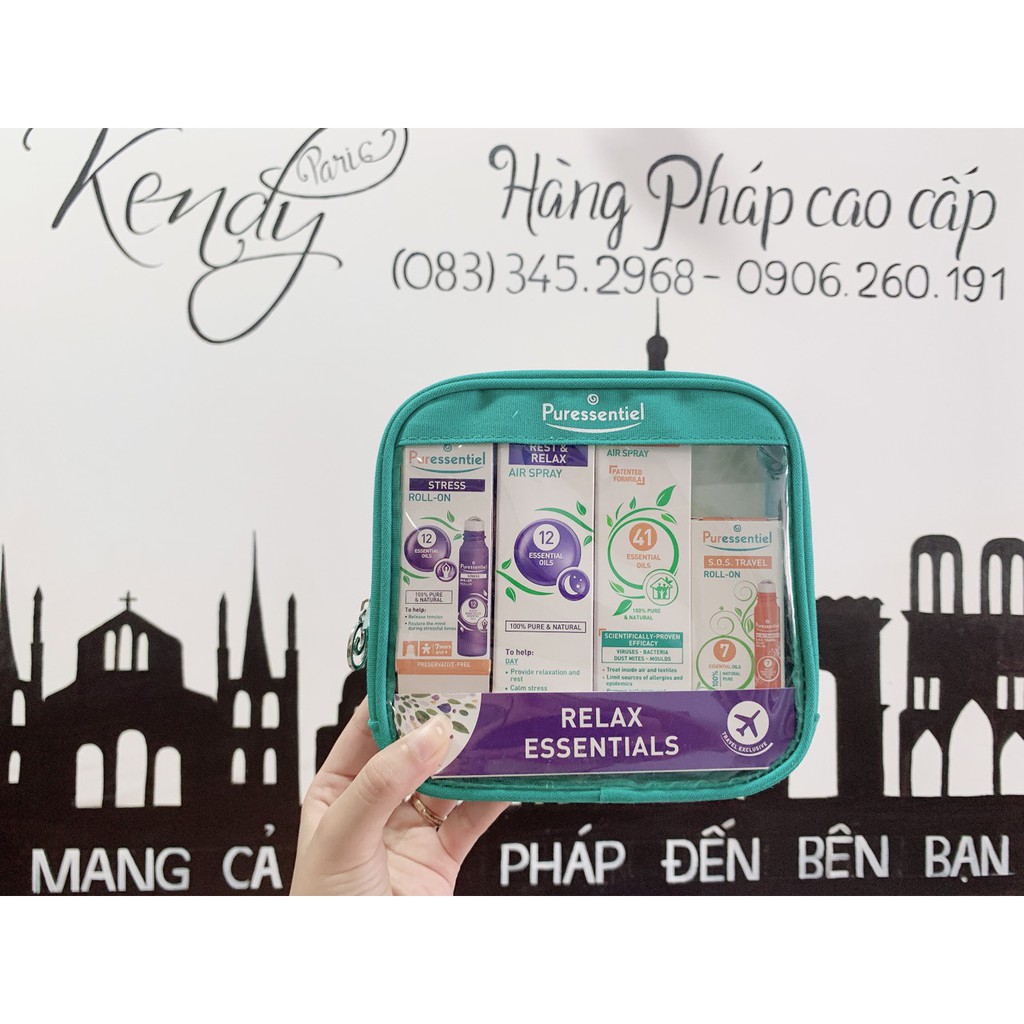 Combo du dịch và thư giãn dành cho cả gia đình Puressentiel Relax Essentials