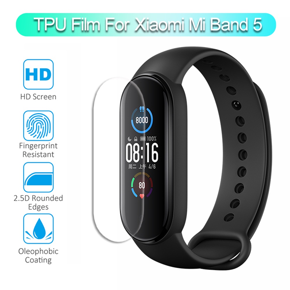 Set 1 / 2 / 3 / 5 Miếng Dán Bảo Vệ Màn Hình Chống Trầy Cho Xiaomi Mi Band 5