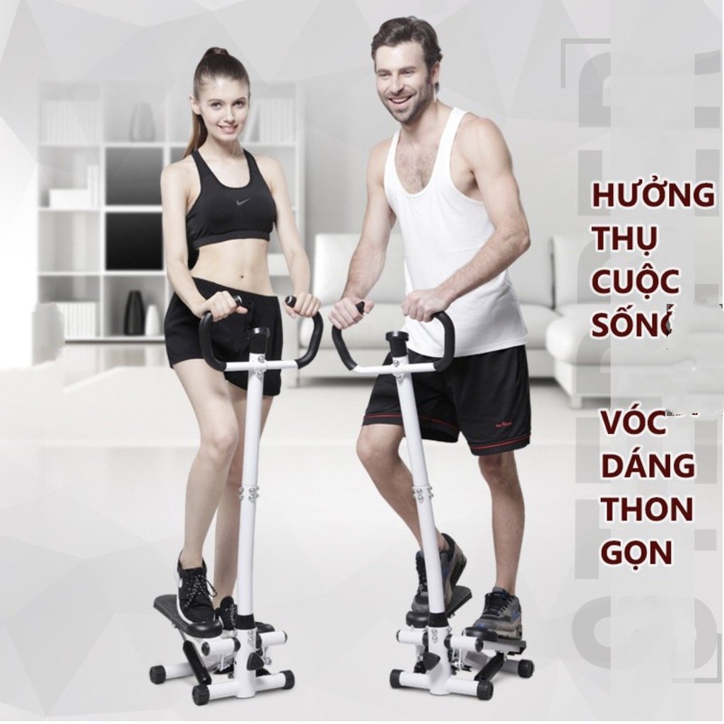 [HÀNG HOT GIÁ RẺ] Máy chạy bộ tại chỗ tạo cơ thể săn chắc FitnessHome có tay vịn và dây