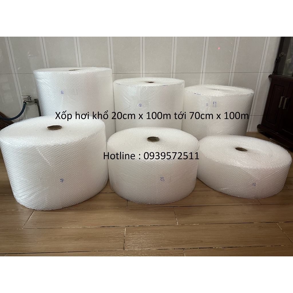 Cuộn bóng khí, xốp nổ, khổ 20cm x 100m - 70cm x 100m