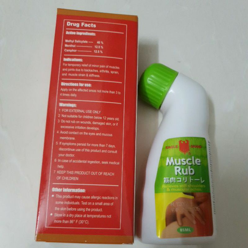 Dầu Nóng Xoa Bóp Con Ó EAGLE BRAND MUSCLE RUB Singapore