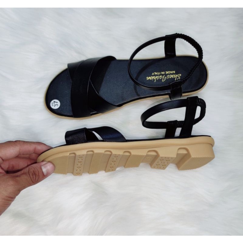 Giày sandal quai da đế nhựa mang đi học đi chơi siêu xinh NaHi ngochieu1111