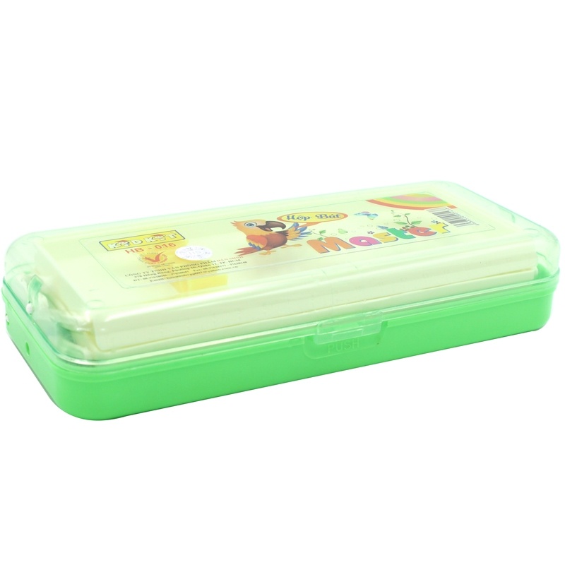 Hộp Bút Nhựa HB-016 Kidkit Master - Màu Xanh Lá (Mẫu Bao Bì Giao Ngẫu Nhiên)