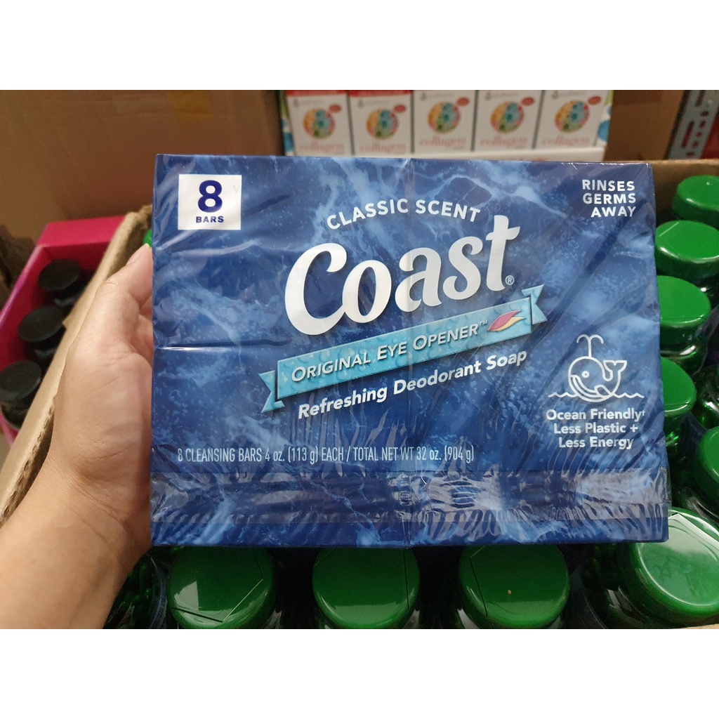 Xà bông Coast lốc 8 cục 113g của Mỹ