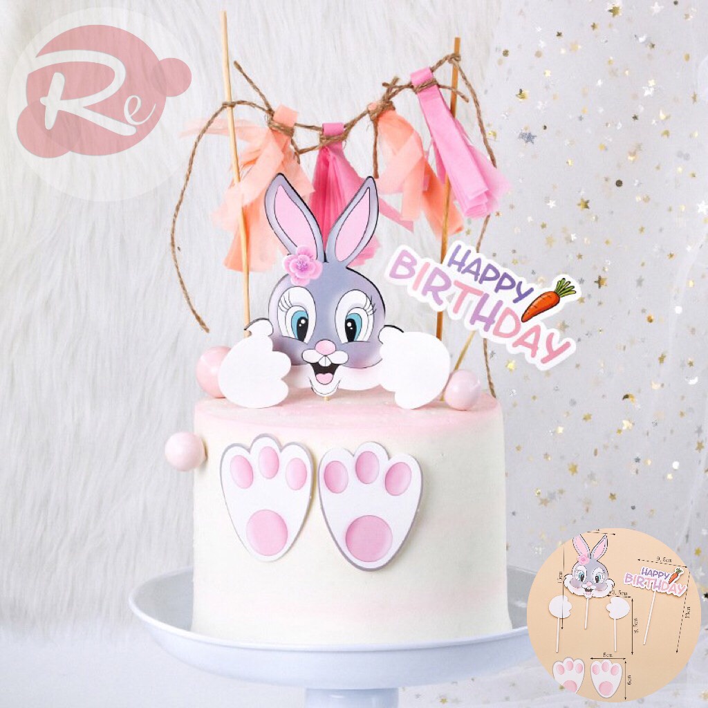 [SIÊU RẺ❤️] – SCG Thỏ - Trang trí bánh sinh nhật bánh kem