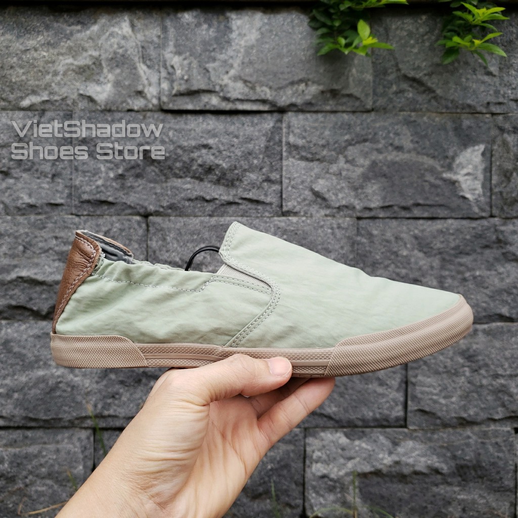 Slip on nam - Giày lười vải nam cao cấp BAODA - Vải polyester chống thấm 3 màu đen, khaki, xanh nhạt - Mã 20043