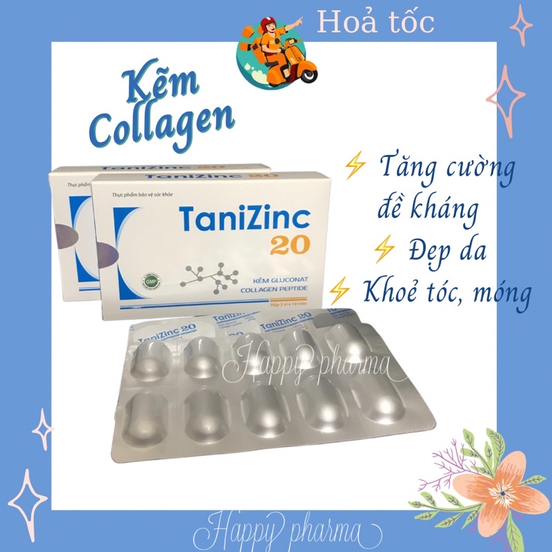 TaniZinc Bổ sung Kẽm và collagen