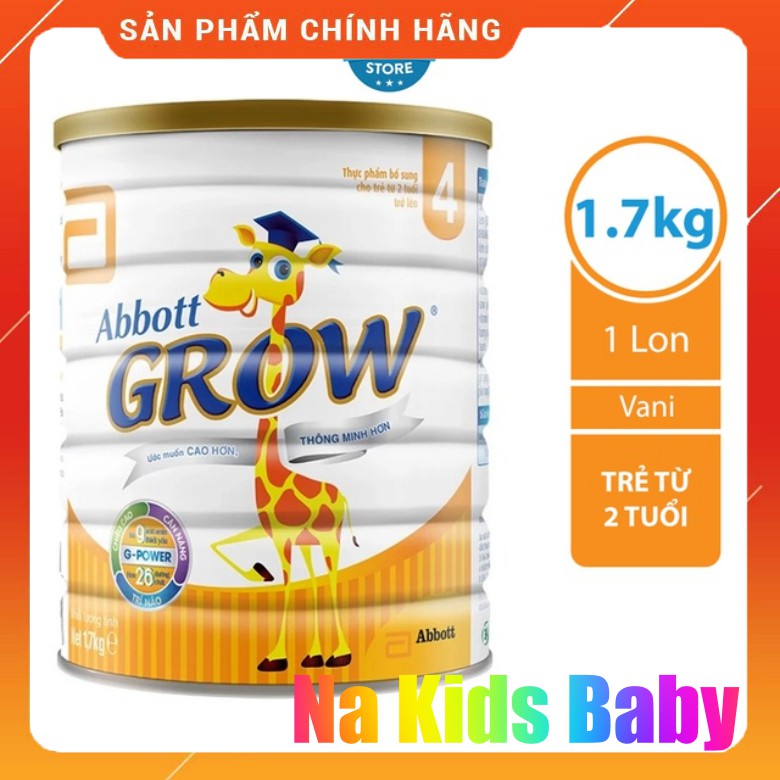 Sữa bột Abbott Grow 4 hươu cao cổ 1.7Kg chính hãng date 5/2024