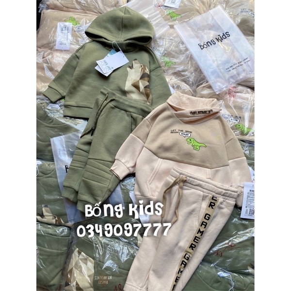 Bộ Nỉ Bé Trai In Hình GJ