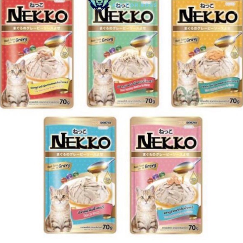 Combo 10 gói pate Nekko dành cho mèo lớn các vị gói 70g