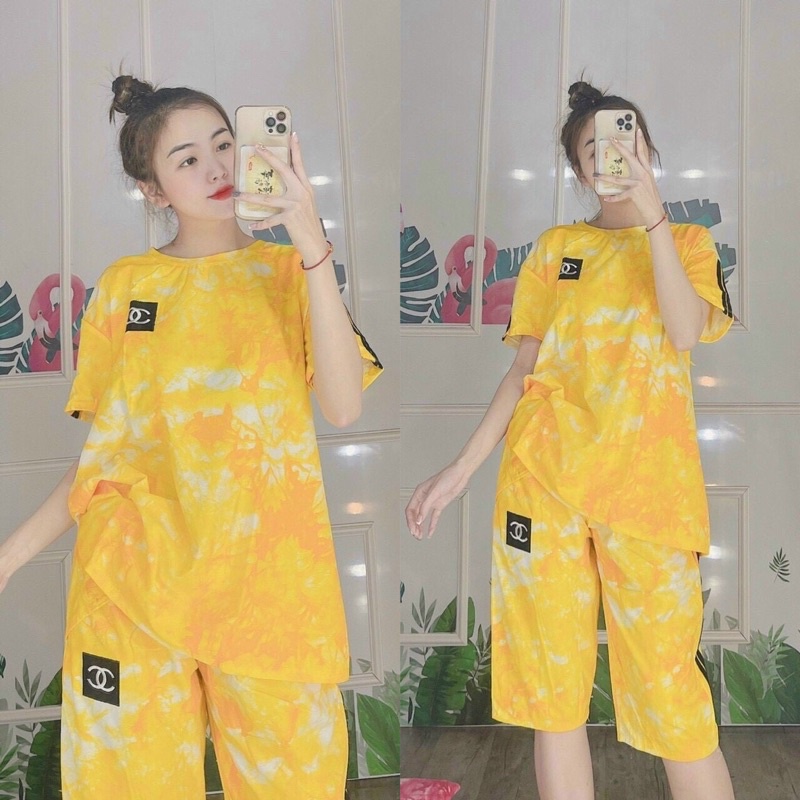 sét bộ đùi phối màu ngắn tay