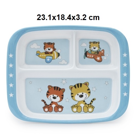 Bộ 10 khay ăn cơm trẻ em nhựa Melamine cho bé 2-3-4-5 tuổi nhiều mẫu khác nhau