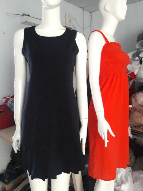 Đầm suông xếp li