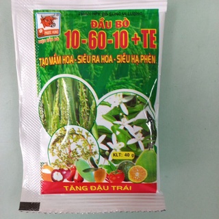 Phân bón lá đầu bò npk 10-60-10 40g