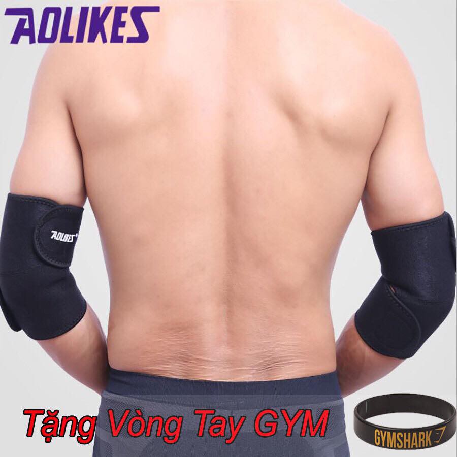 Băng bảo vệ khuỷu tay tập gym cao cấp Aolikes nhập khẩu KT-191 (tặng vòng tay gym)