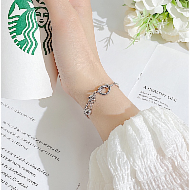 Lắc Tay Dây Bi Đơn Giản Titan Ko Đen TT 4377