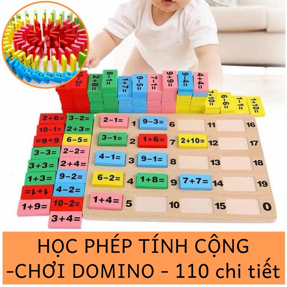 Đồ chơi Bộ học Toán Domino bằng gỗ