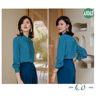 Áo sơ mi công sở thắt nơ - A1062