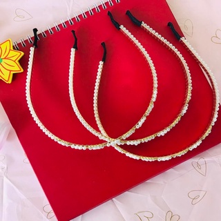 Bờm tóc đính hạt ngọc xinh xắn