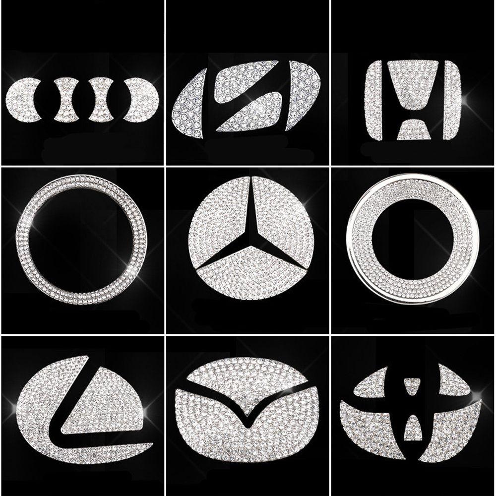 Miếng Dán Logo 3D Trang Trí Vô Lăng Xe Hơi Toyota Mercedes BMW