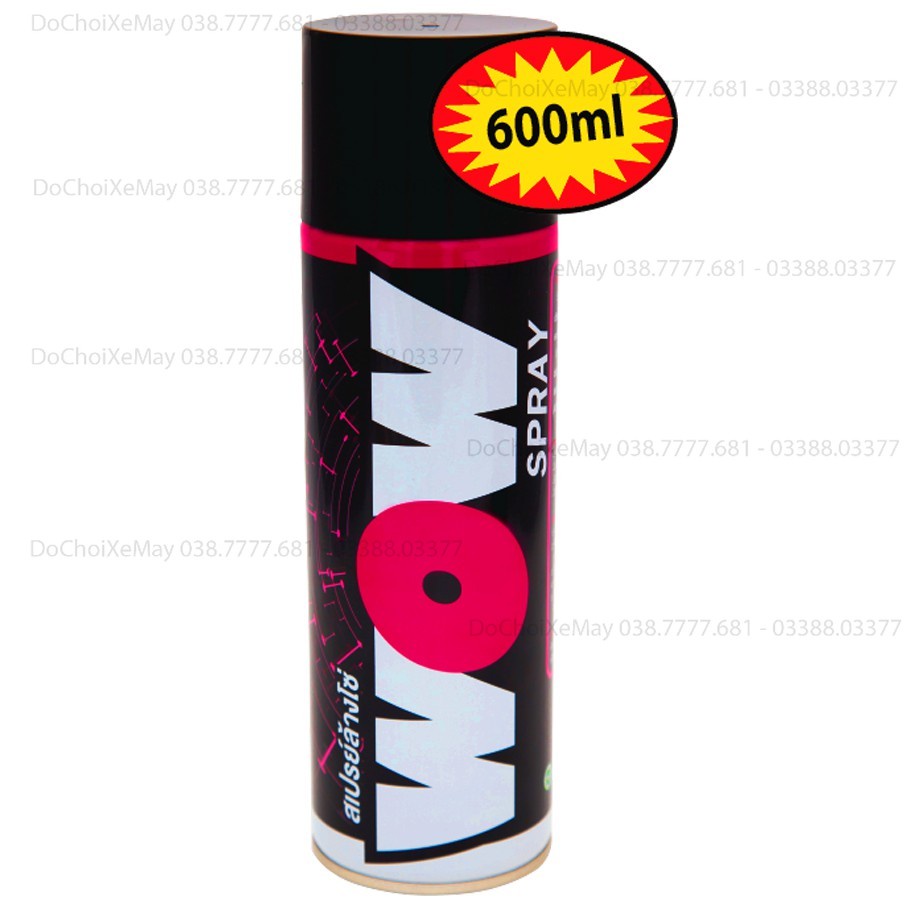 Combo Vệ Sinh Sên Lube71 Spider, Wow Spray 600ml Tặng bàn chải 3D. DoChoiXeMay