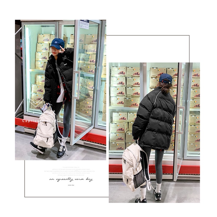Áo khoác phao béo dáng ngắn phong cách Hàn Quốc cho mùa đông