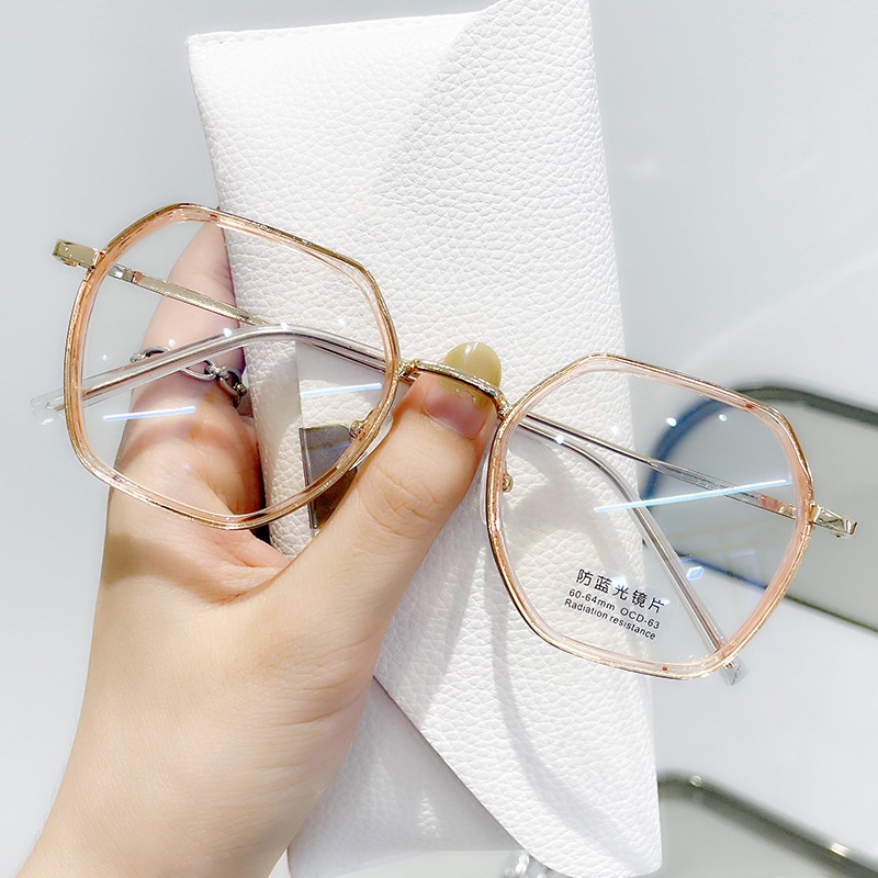 (KIQI-FASHION) COD Mắt Kính Chống Bức Xạ Thời Trang Hàn Quốc Dành Cho Nam Và Nữ