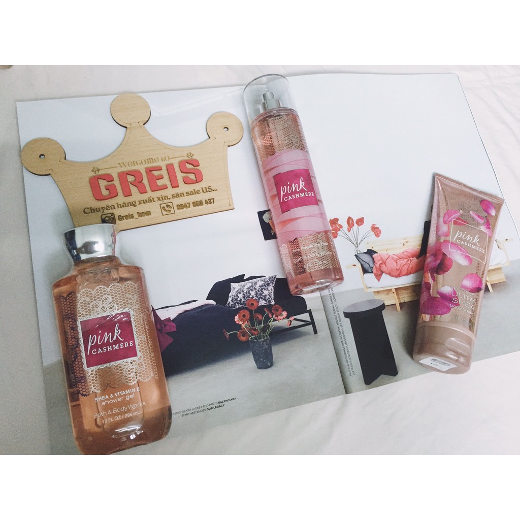 [Có bill US] Bath & Body Works - Set body care Pink Cashmere