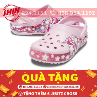 dép cross cho bé💖FREESHIP💖dép cross cho bé họa tiết NGỰA PON MAI72U1 tặng thêm 6 jibitz cross