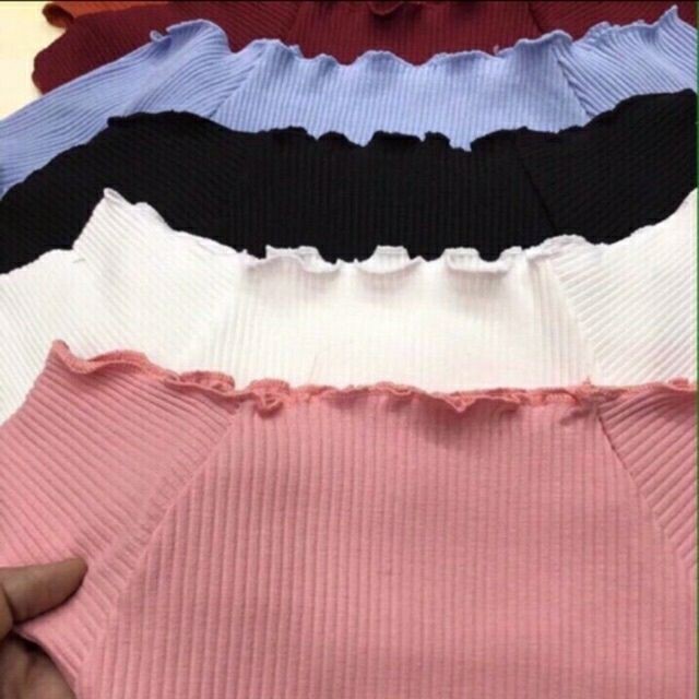 Áo croptop trễ vai 15 màu chất vải mềm mịn LIKANO CRT55