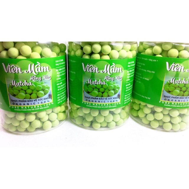 500gr viên mầm đậu nành hồng sâm matcha tăng vòng 1, đẹp da, tăng sinh lý nữ có giấy chứng nhận ATTP