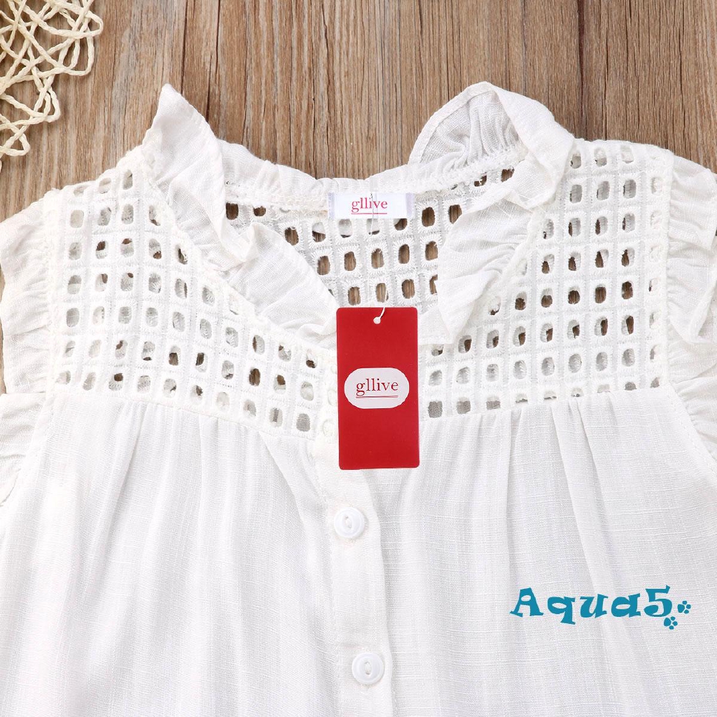 Set Áo Blouse Cổ Bèo + Chân Váy Xòe Tutu Cho Bé Gái