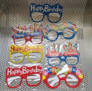 🤓Mắt kính giấy dẻo Happy birthday đáng iu!!!