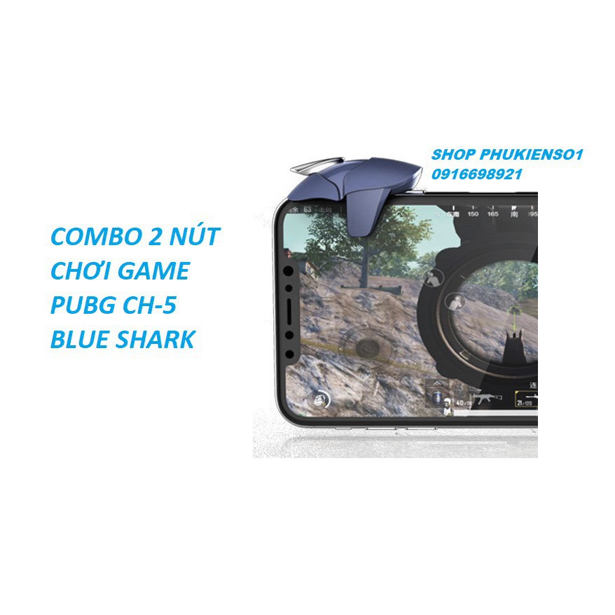 🔥🔥 Combo 2 nút GAME BẮN PUBG CH 5 BLUE SHARK FREEFIRE ROS