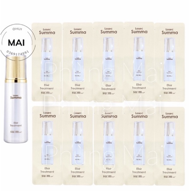10 gói tinh chất dưỡng trắng da Sum37 Treatment