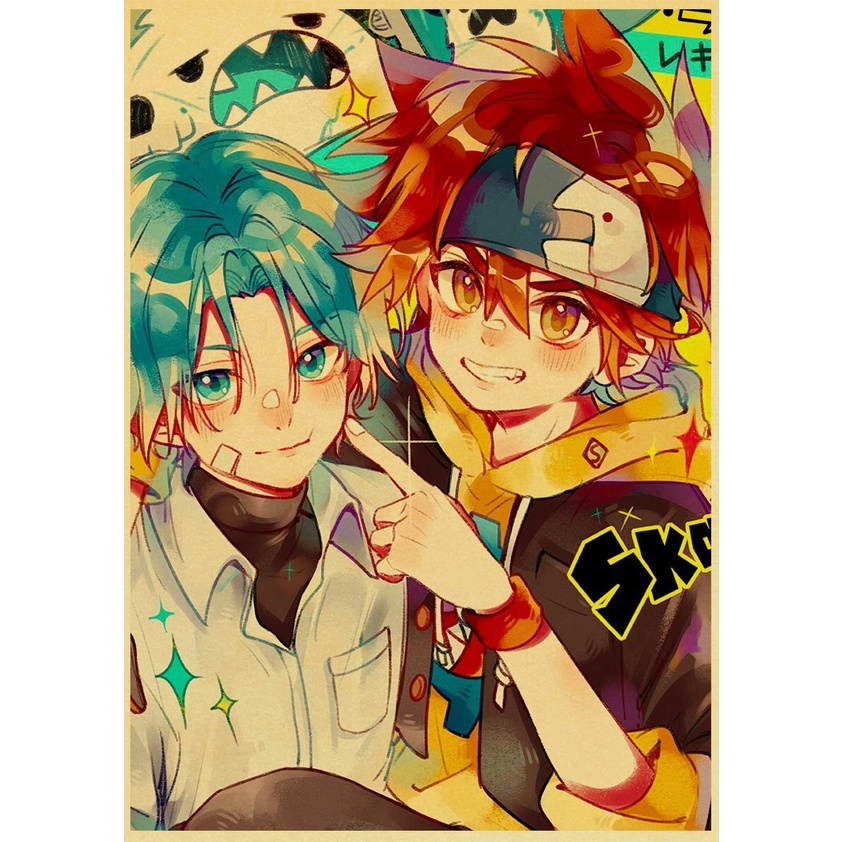 Anime SK8 Vô Cực Poster Nhà Trang Trí Phòng Hình Dán Tường Vintage Giấy Áp Phích Phim Hoạt Hình Tranh Nghệ Thuật Ms: 351