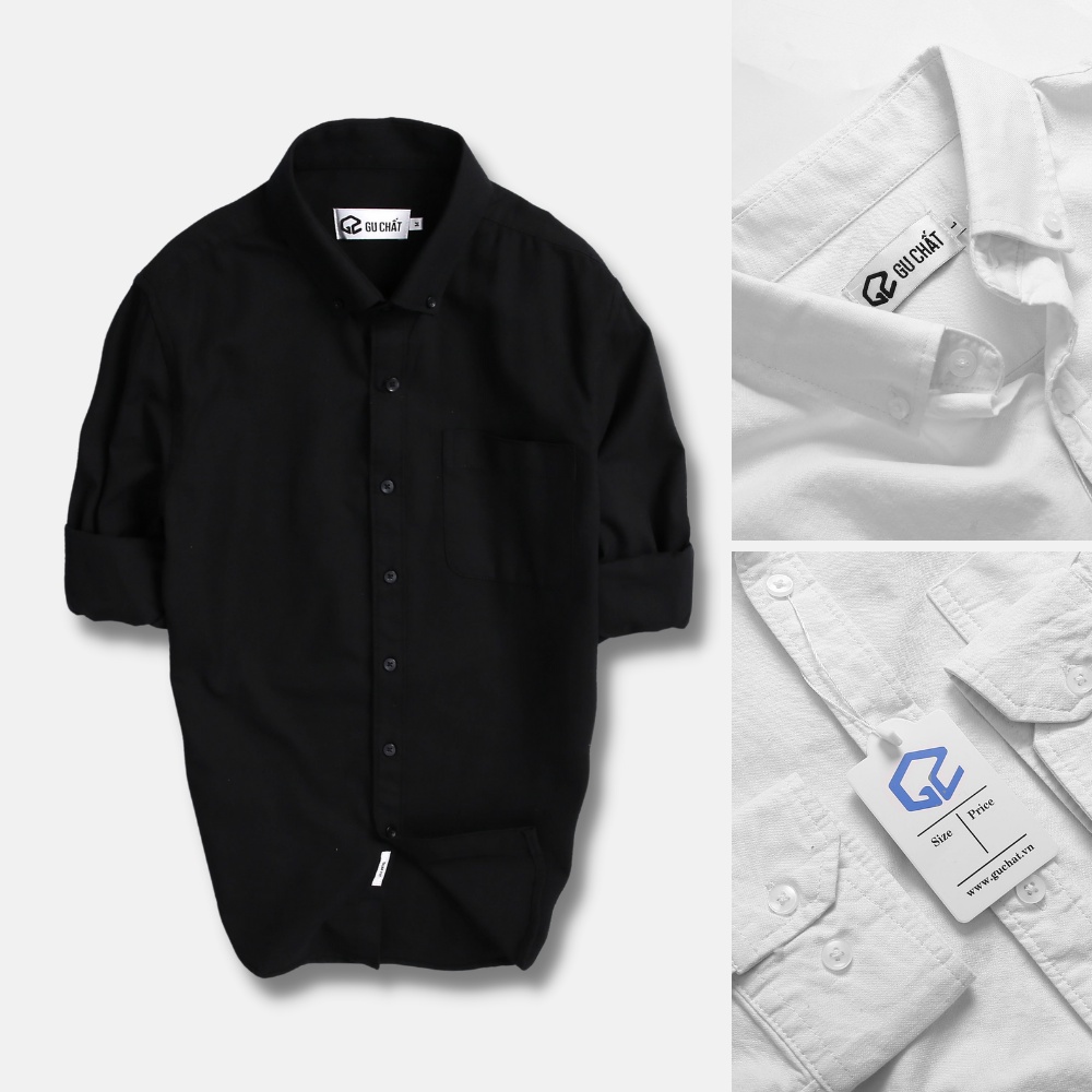 Áo Sơ Mi Nam Dài Tay GU CHẤT, Vải Oxford Cao Cấp, Có Túi Sang Trọng, Form Slim Fit - GUSM04