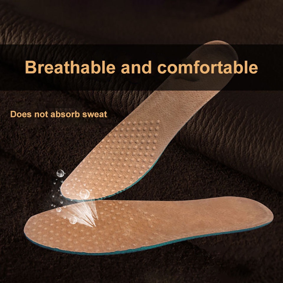 Miếng Lót Giày Thể Thao Bằng Da Thật Thấm Hút Mồ Hôi Thoáng Khí Cho Nam Và Nữ 35-46