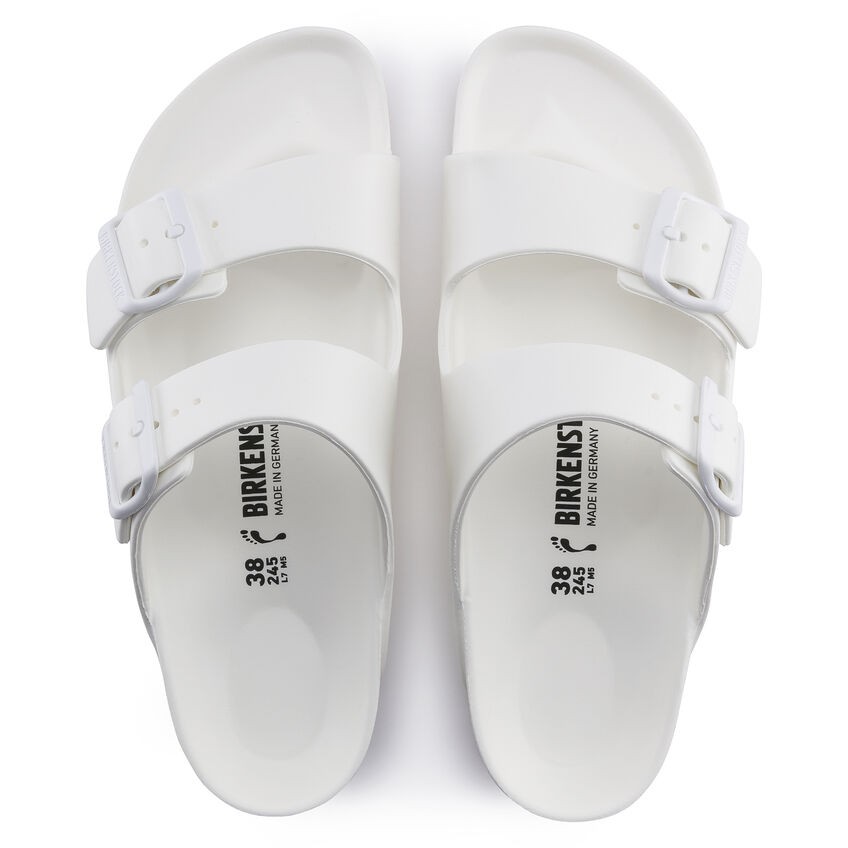 Dép Quai Ngang Nam Nữ Birkenstock Arizona Eva 129441 Màu Trắng