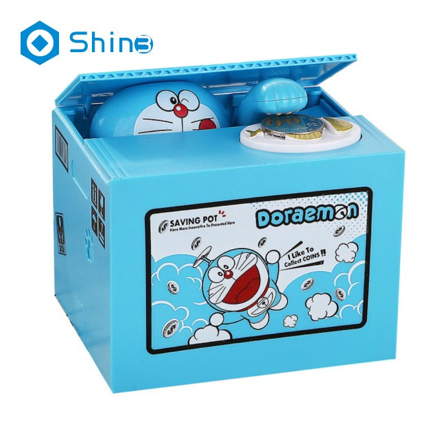 Hộp Đựng Tiền Tiết Kiệm Tự Động Hình Doraemon / Hello Kitty Sáng Tạo Cho Bé