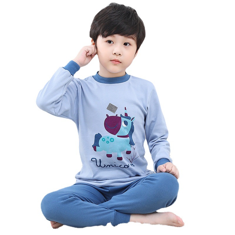 Bộ Đồ Ngủ Cotton Tay Dài 85-155cm Thời Trang Thu Đông Cho Bé