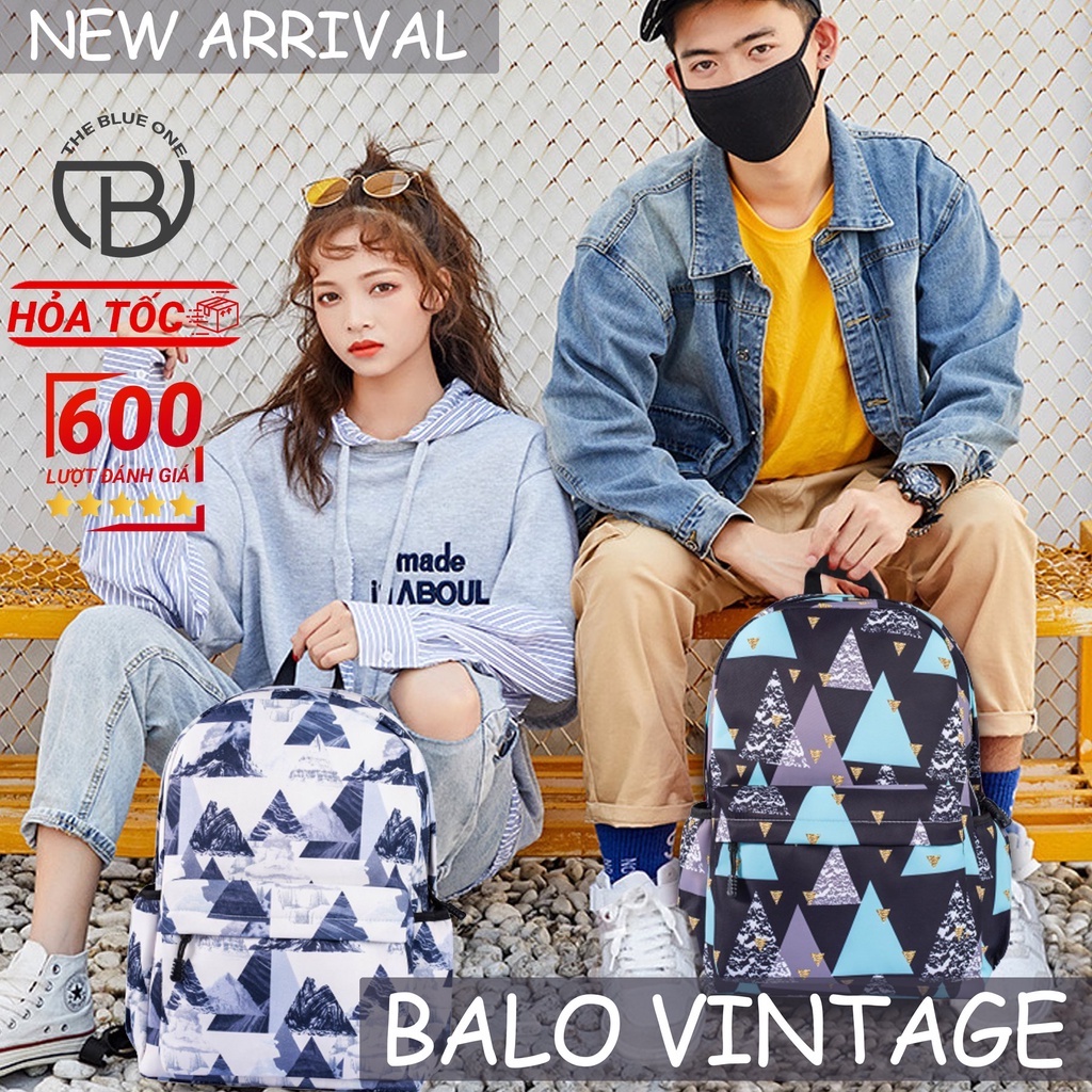 Balo Đi Học, Balo Nam Nữ Phong Cách Vintage, Chống Thấm Nước, Chống Ẩm Mốc, Đi Học Đi Làm Đựng Laptop 15'.6 inch