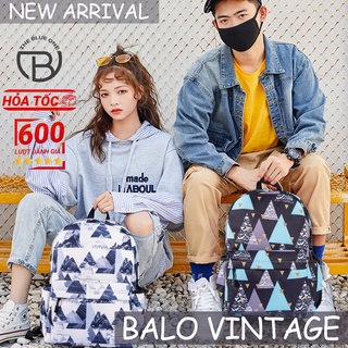 Balo Thời Trang Nam Nữ Phong Cách Vintage , Chống Thấm Nước, Chống Ẩm Mốc Đi Học Đi Làm Đựng Được Laptop 15'6in